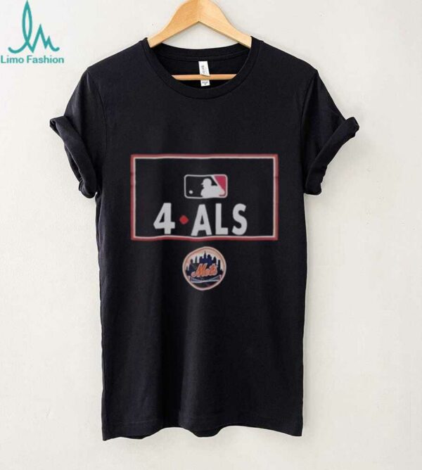Official New York Mets Awareness 4 To ALS MLB T Shirt