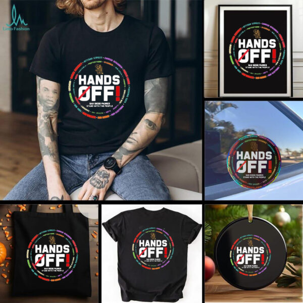 Official San Diego Padres Logo Hands Off Seattle Mariners Stand With The People Shirt