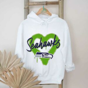 Official Seattle Seahawks Spray Heart Boxy T Shirt