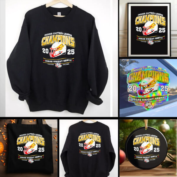 Official Vegas Knight Hawks 2025 IFL Champions Shirt