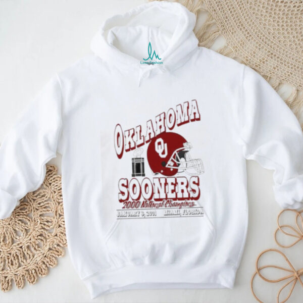 Oklahoma Sooners 2000 National Champions helmet shirt