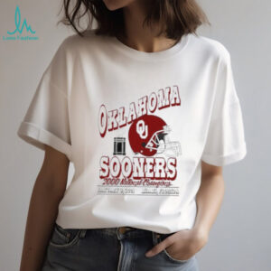 Oklahoma Sooners 2000 National Champions helmet shirt
