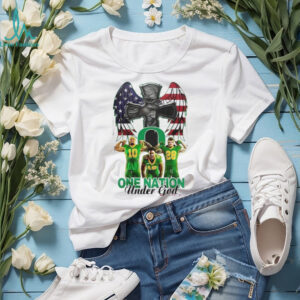 Oregon Ducks NCAA Graphic Player One Nation Under God Limited Edition T Shirt