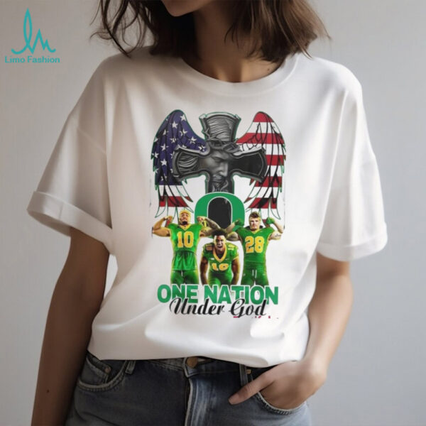 Oregon Ducks NCAA Graphic Player One Nation Under God Limited Edition T Shirt