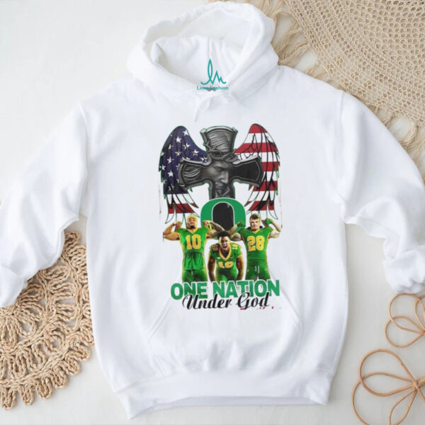 Oregon Ducks NCAA Graphic Player One Nation Under God Limited Edition T Shirt