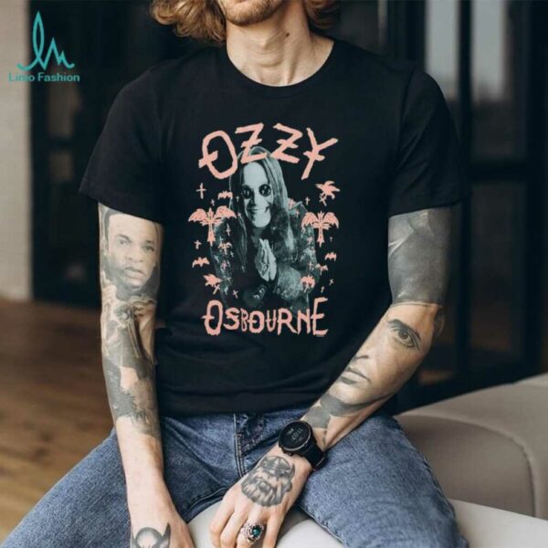 Ozzy Osbourne Pink Bats Portrait T Shirt