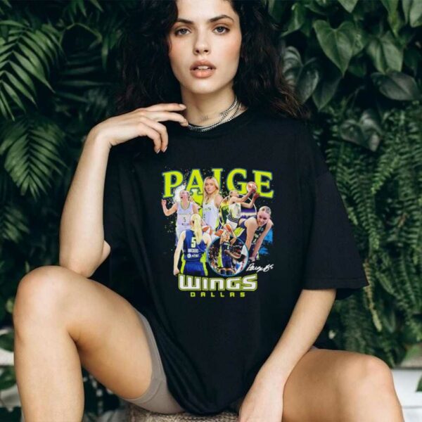 Paige Bueckers Dallas Wings WNBA All Star collage signature shirt