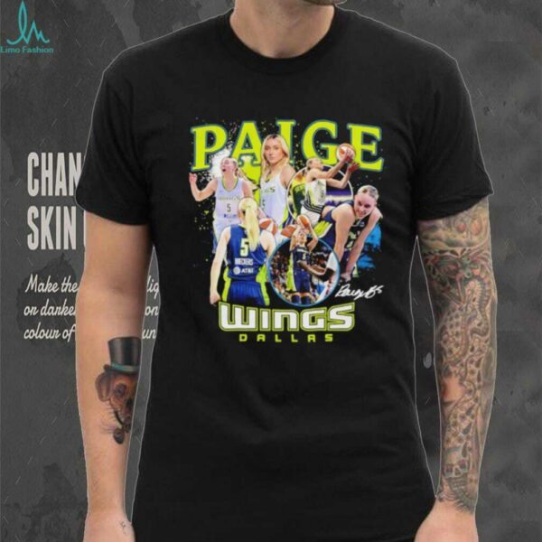 Paige Bueckers Dallas Wings WNBA All Star collage signature shirt