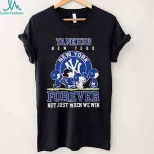 Peanuts Charlie Brown Snoopy New York Yankees baseball forever not just when we win shirt