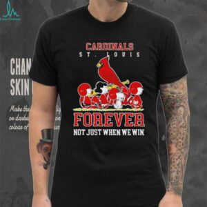 Peanuts Charlie Brown Snoopy St Louis Cardinals baseball forever not just when we win shirt
