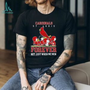 Peanuts Charlie Brown Snoopy St Louis Cardinals baseball forever not just when we win shirt