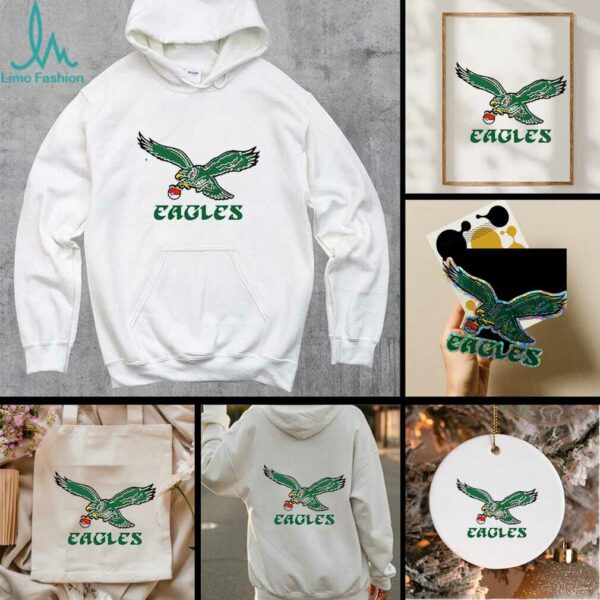Philadelphia Eagles Football x Pokemon Anime 2 sided t shirt