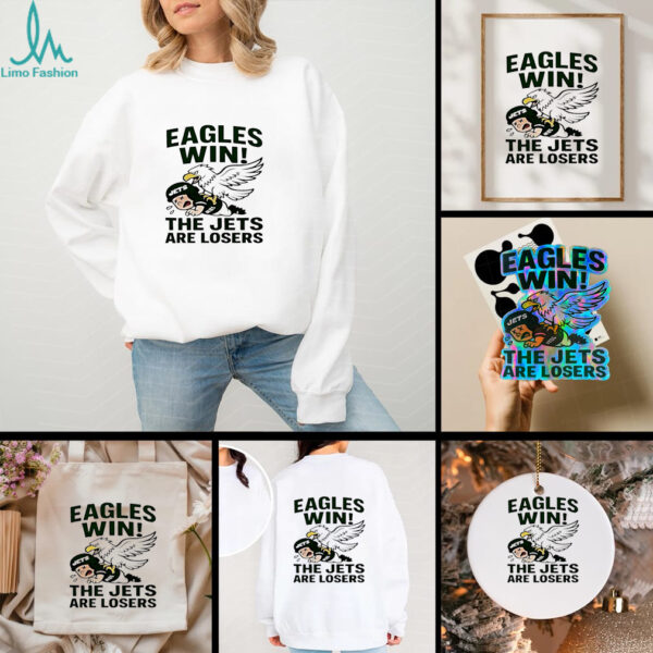 Philadelphia Eagles win New York Jets are losers NFL 2025 cartoon shirt