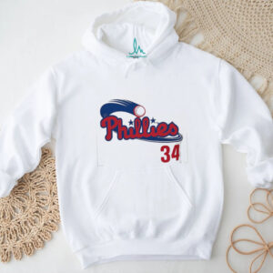 Philadelphia Phillies Halladay 34 Swoosh Logo Baseball Throwback Gameday Tailgate Shirt