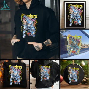 Pittsburgh Steelers Skeleton Player Charge Graphic shirt