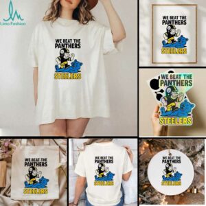 Pittsburgh Steelers We beat the Carolina Panthers NFL 2025 cartoon shirt