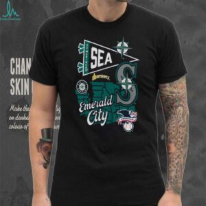Profile Navy Seattle Mariners Big & Tall Split Zone T Shirt