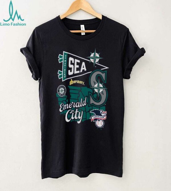 Profile Navy Seattle Mariners Big & Tall Split Zone T Shirt