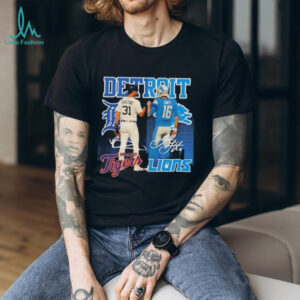 Riley Greene Detroit Tigers X Jared Goff Detroit Lions Star Power shirt