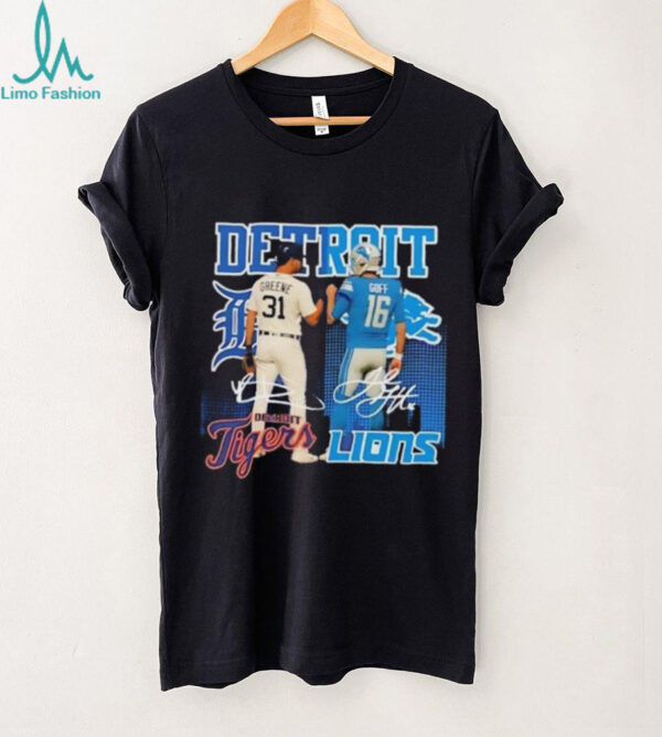 Riley Greene Detroit Tigers X Jared Goff Detroit Lions Star Power shirt