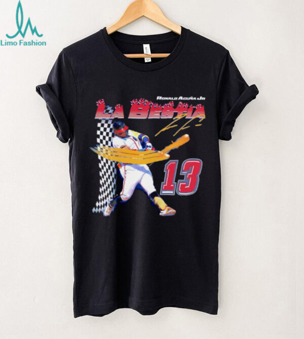 Ronald Acuña Jr. La Bestia Atlanta Braves Baseball signature shirt