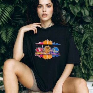 San Francisco 49ers San Francisco Giants Golden State Warriors Skyline City Logo shirt
