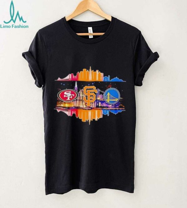 San Francisco 49ers San Francisco Giants Golden State Warriors Skyline City Logo shirt
