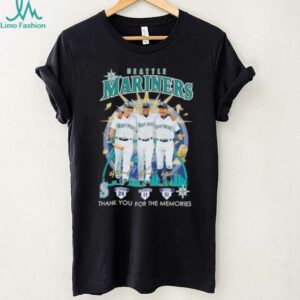 Seattle Mariners Ken Griffey Jr. Edgar Martinez and Ichiro Suzuki Thank You For The Memories Signatures shirt