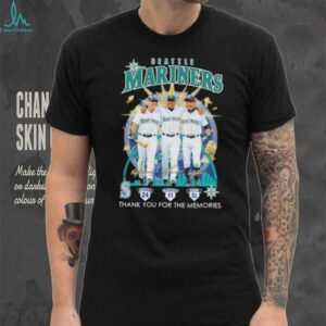 Seattle Mariners Ken Griffey Jr. Edgar Martinez and Ichiro Suzuki Thank You For The Memories Signatures shirt