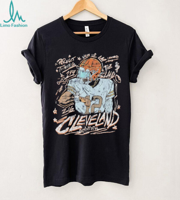 Shedeur Sanders perfect wrist up timing legendary the land Cleveland Browns football shirt