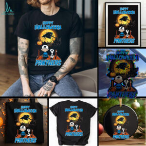 Snoopy And Charlie Brown X Carolina Panthers Happy Halloween T Shirt