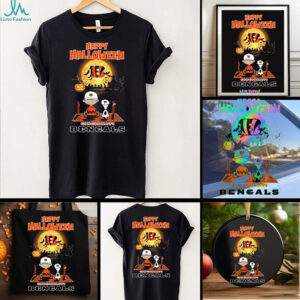 Snoopy And Charlie Brown X Cincinnati Bengals Happy Halloween T Shirt