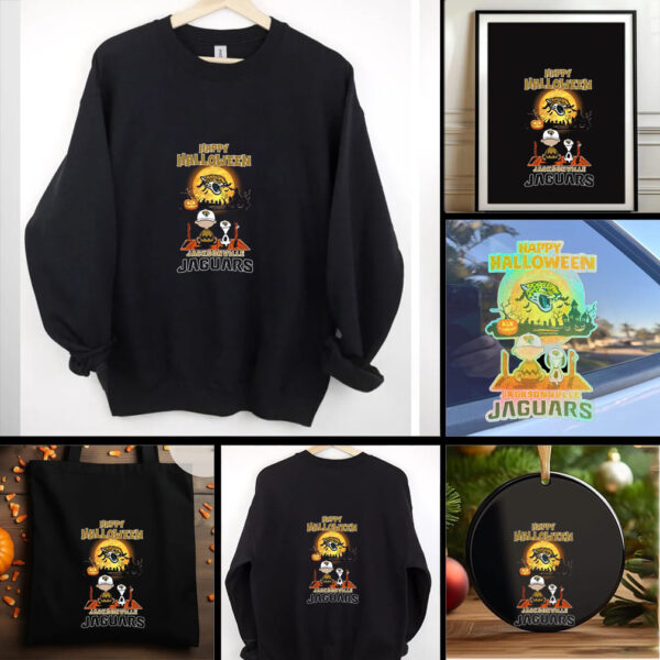 Snoopy And Charlie Brown X Jacksonville Jaguars Happy Halloween T Shirt