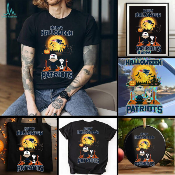 Snoopy And Charlie Brown X New England Patriots Happy Halloween T Shirt