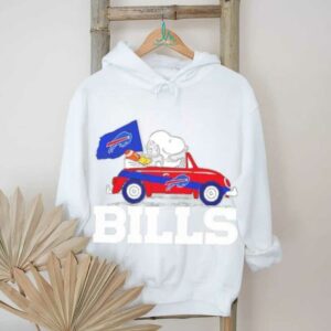 Snoopy driving car Buffalo Bills football shirt