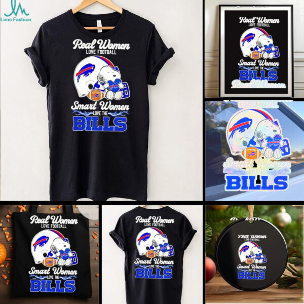 Snoopy real women love football smart women love the Buffalo Bills shirt