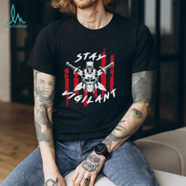 Stay Vigilant Skull Swords T Shirt