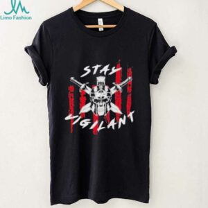 Stay Vigilant Skull Swords T Shirt