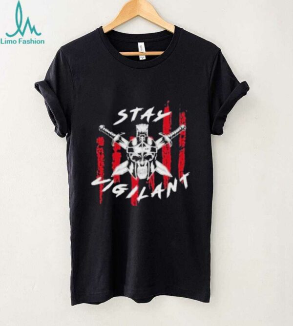 Stay Vigilant Skull Swords T Shirt