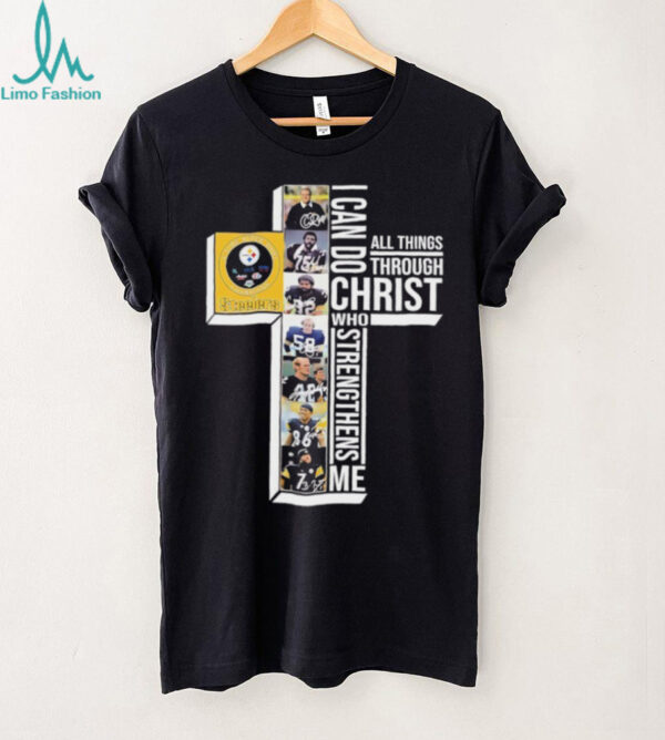 Steelers 6 Time Super Bowl Champions I can do all things through Christ who strengthens me signatures shirt