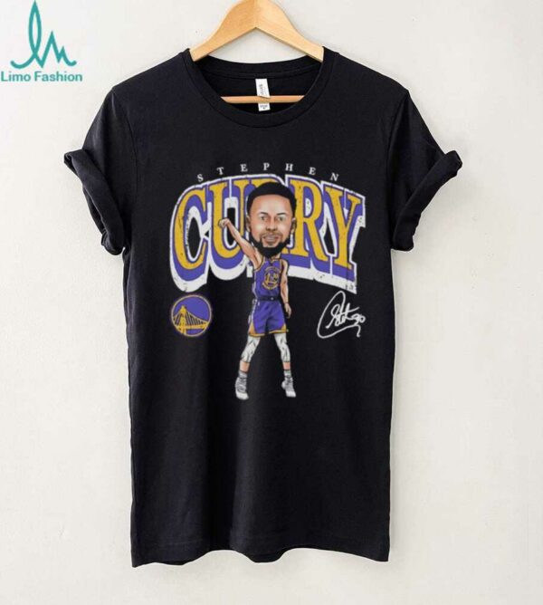 Steph Curry Golden State Warriors 2025 NBA signature cartoon shirt