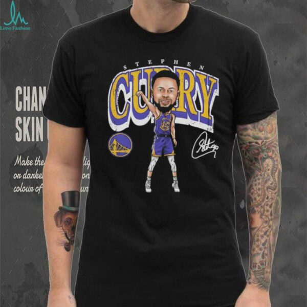 Steph Curry Golden State Warriors 2025 NBA signature cartoon shirt