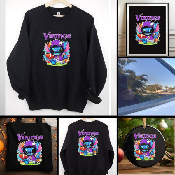 Stitch Fan Minnesota Vikings Nfl Shirt