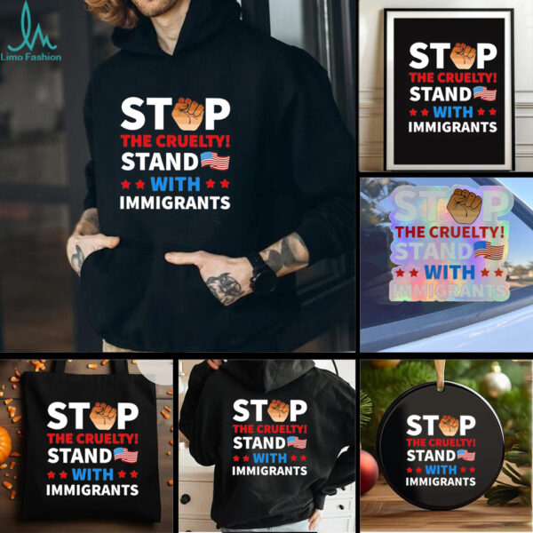 Strong fist resist stop the cruelty stand with immigrants shirt