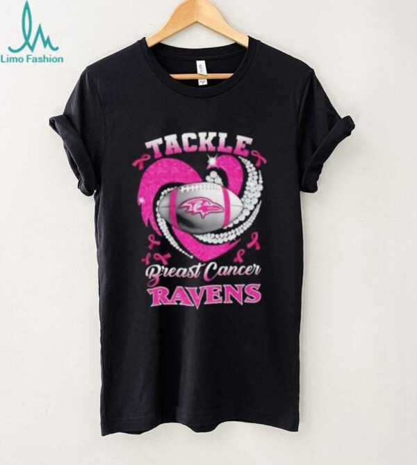 Tackle Breast Cancer Baltimore Ravens Diamond Heart shirt