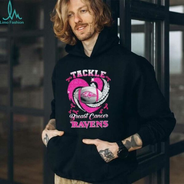 Tackle Breast Cancer Baltimore Ravens Diamond Heart shirt