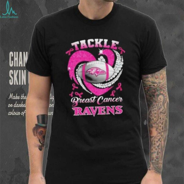 Tackle Breast Cancer Baltimore Ravens Diamond Heart shirt