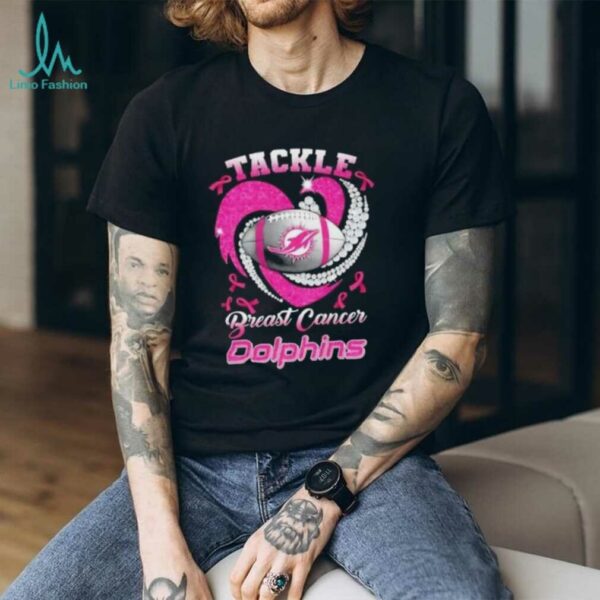 Tackle Breast Cancer Miami Dolphins Diamond Heart shirt