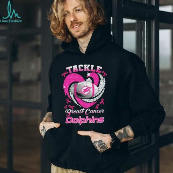 Tackle Breast Cancer Miami Dolphins Diamond Heart shirt