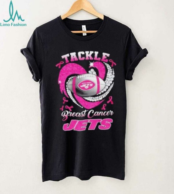 Tackle Breast Cancer New York Jets Diamond Heart shirt